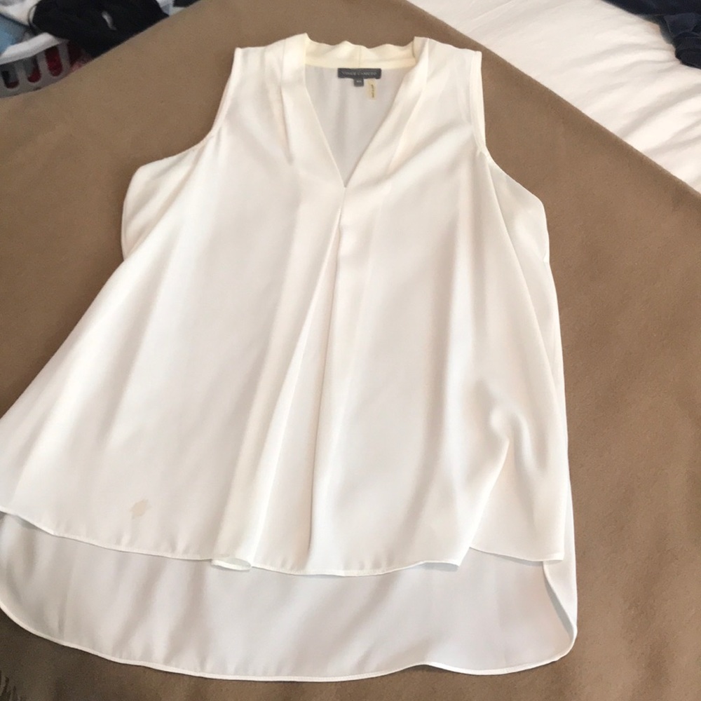 Vince Camuto Ivory Sleeveless Blouse